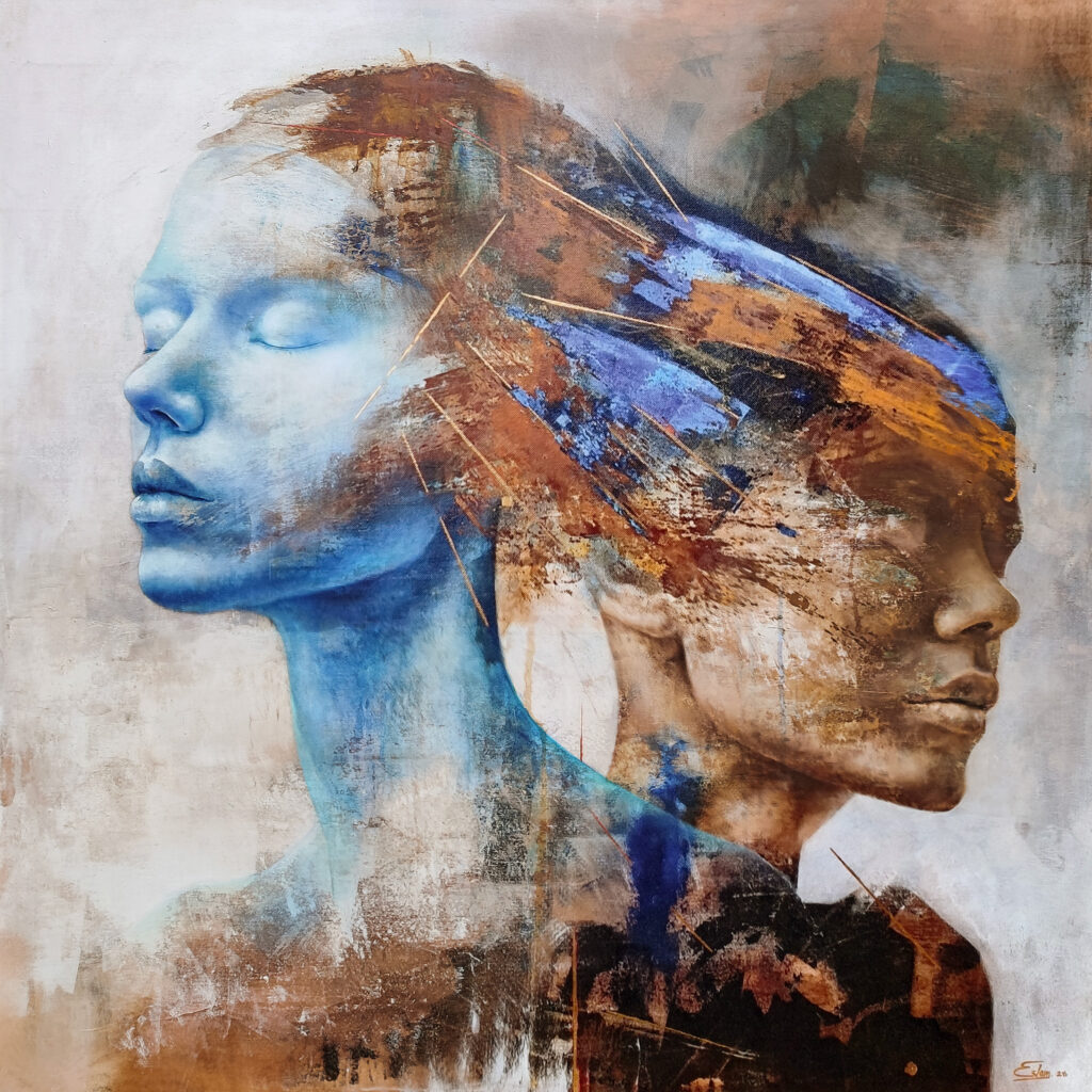 Dualizm tożsamości – Giclée na płótnie 80x80 cm